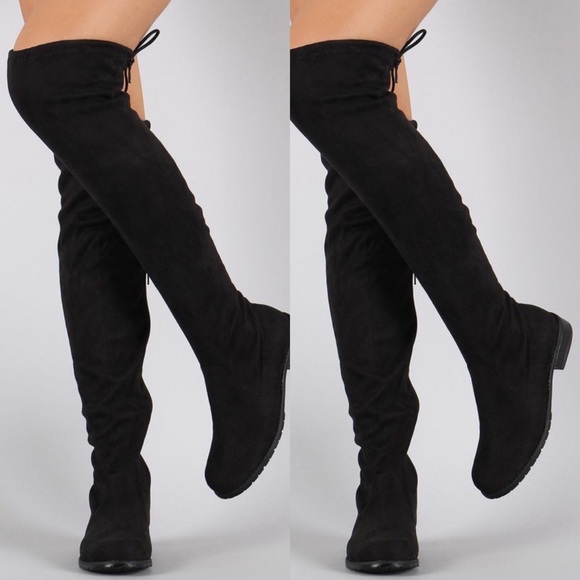 Above the knee suede boots