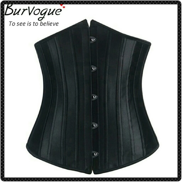 Black satin underbust