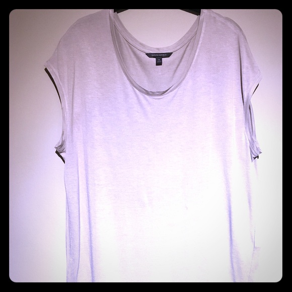 Light gray boat neck Banana Republic tee