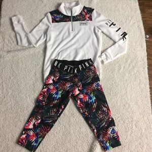 VS Pink Xtreme Crop Leggings