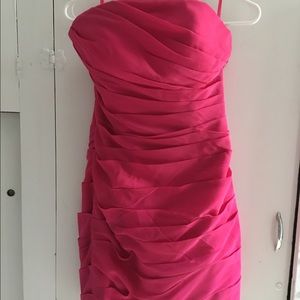 Never worn strapless pink cocktail dress
