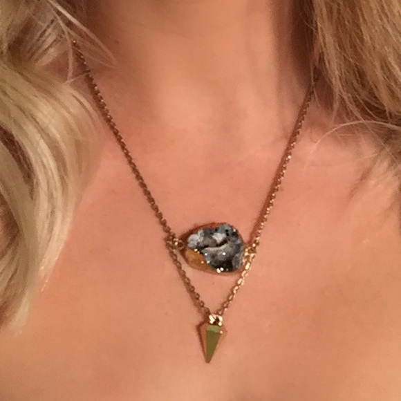Gold Geode Necklace
