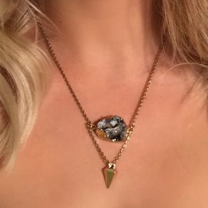 Gold Geode Necklace