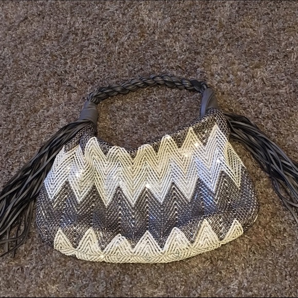 Big Buddha Never Used Chevron Sequin Bag