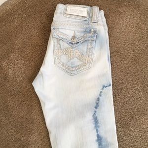 Rare Tie Dye Miss Me Bootcut Jeans