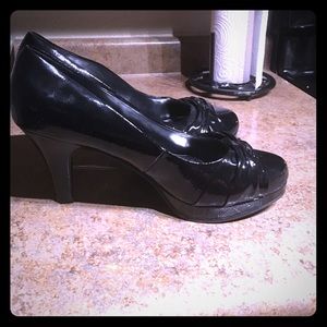 Black platform heels 11W
