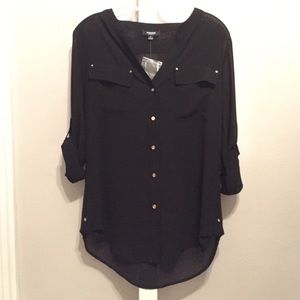 Black Portofino Top