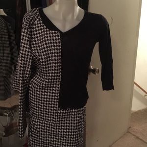 Talbots size 12 blue and white checked suit.