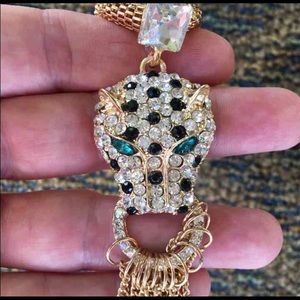 Crystal necklace with earrings