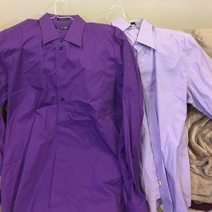 Two Mens Express Dress Shirts