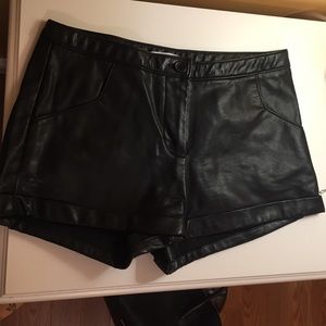 Pleather shorts