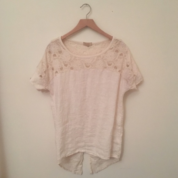 Ambra Linen + Lace Blouse