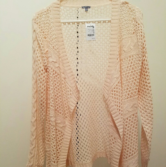 Open knit cardigan