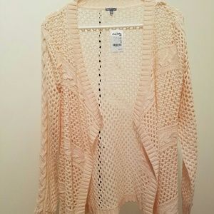 Open knit cardigan