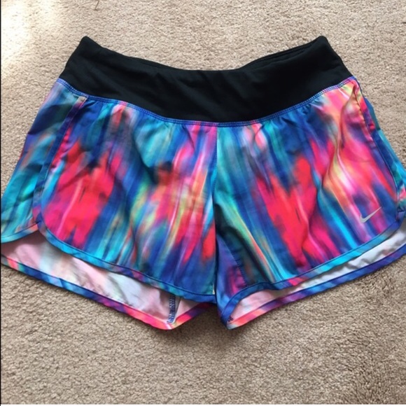 rainbow running shorts