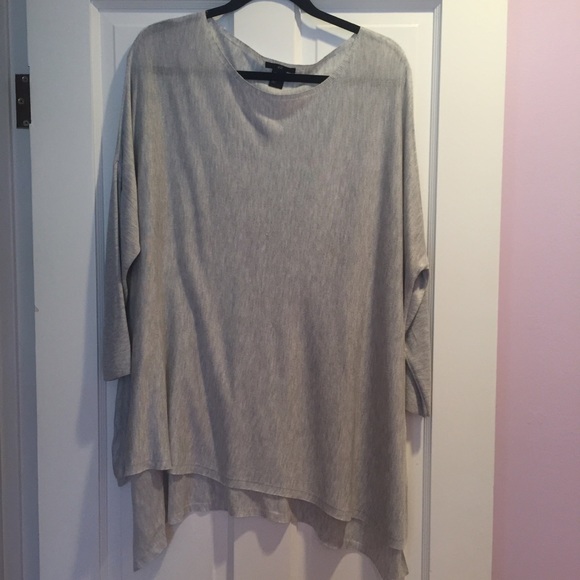Gray thin long sweater