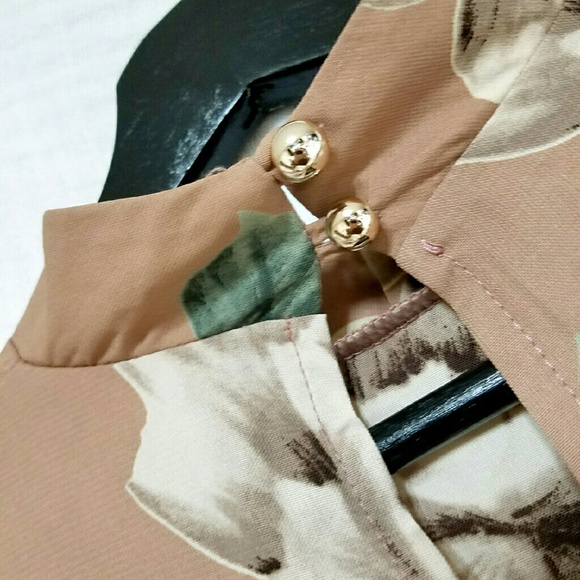 🌟SOLD OUT🌟Floral Tan Mini Dress - Picture 3 of 3