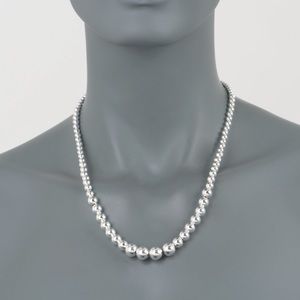 Sterling Silver Graduated bead necklace