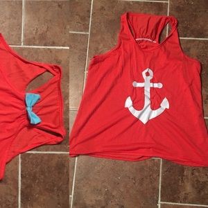 Anchor racerback tank