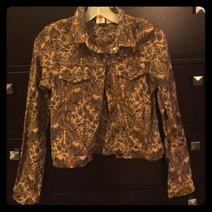 Urban Outfitters Gold/Brown Paisley Jacket