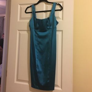 Calvin Klein teal satin dress size 6P