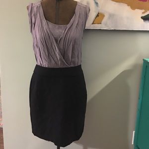 Ann Taylor Loft size 4 grey black dress