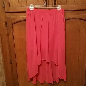Lauren Conrad Salmon High-low skirt