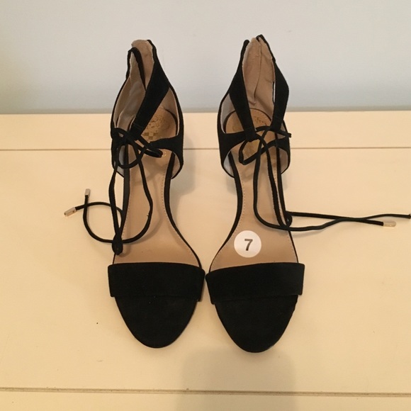 ***SOLD*** Black lace up heels - Picture 2 of 4