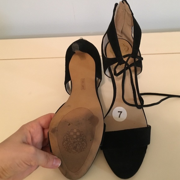 ***SOLD*** Black lace up heels - Picture 3 of 4