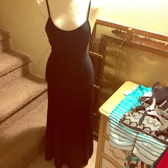 Elegant Black Floor-Length Dress