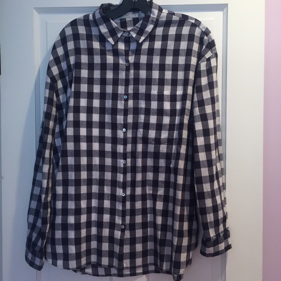 Blue and white flannel