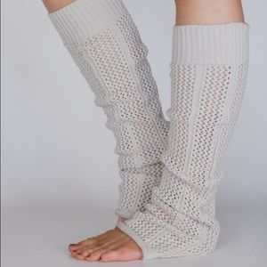 Three Bird Nest Waffle Knit Leg Warmers