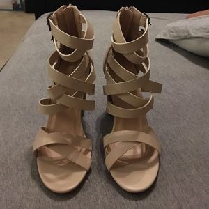 Brand new strapped heeled sandals
