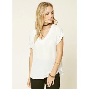 Chiffon v-neck top