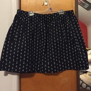 Anchor print skirt