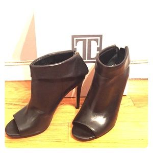 Ivanka Trump black leather booties