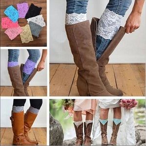 This fun and super cute lace boot cuffs