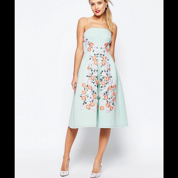 ASOS Dresses & Skirts - Scuba embroidered midi dress