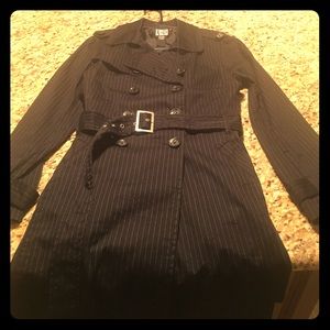 Pin striped trench coat size XL