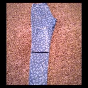 Floral printed Old Navy "Rockstar" jeans