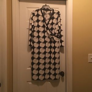 The Limited Faux-wrap front dress