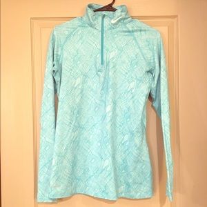 Nike Pro Combat blue and white quarter zip!