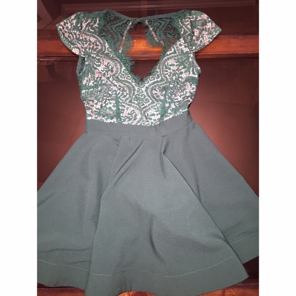 Emerald green holiday dress