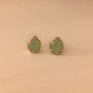 Kendra Scott Mint and Gold Stud Earrings