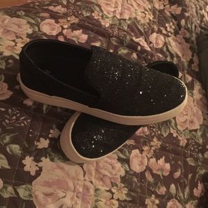 H & M black sparkle shoes size 8