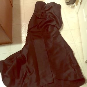 Beautiful strapless bridesmaid dress.