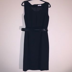 Calvin Klein Sleeveless Black Sheath Dress