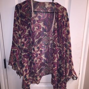 Gimmicks paisley cardigan.