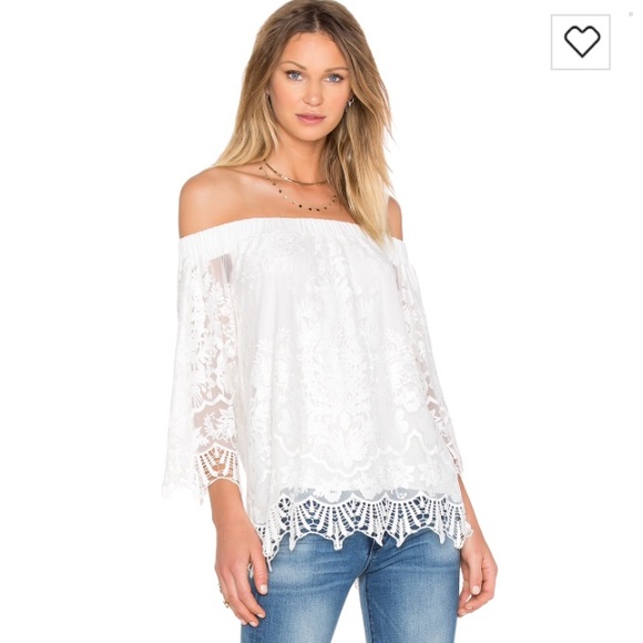 BRAND NEW off the shoulder white lace top