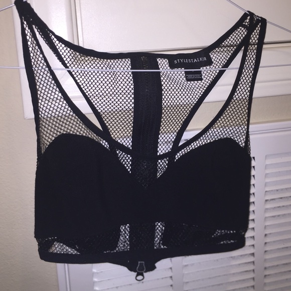 Brallete fishnet top with zipper in the back - Picture 1 of 2